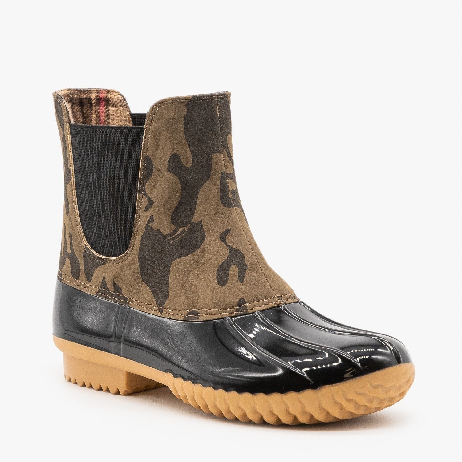 Camouflage Slip On Duck Boots - Nature 