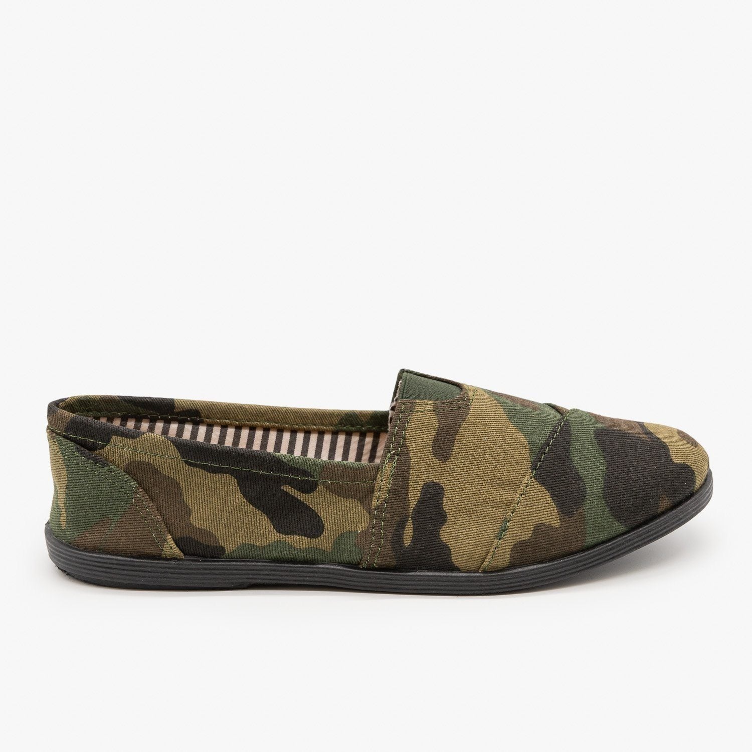 camo canvas slip on shoes