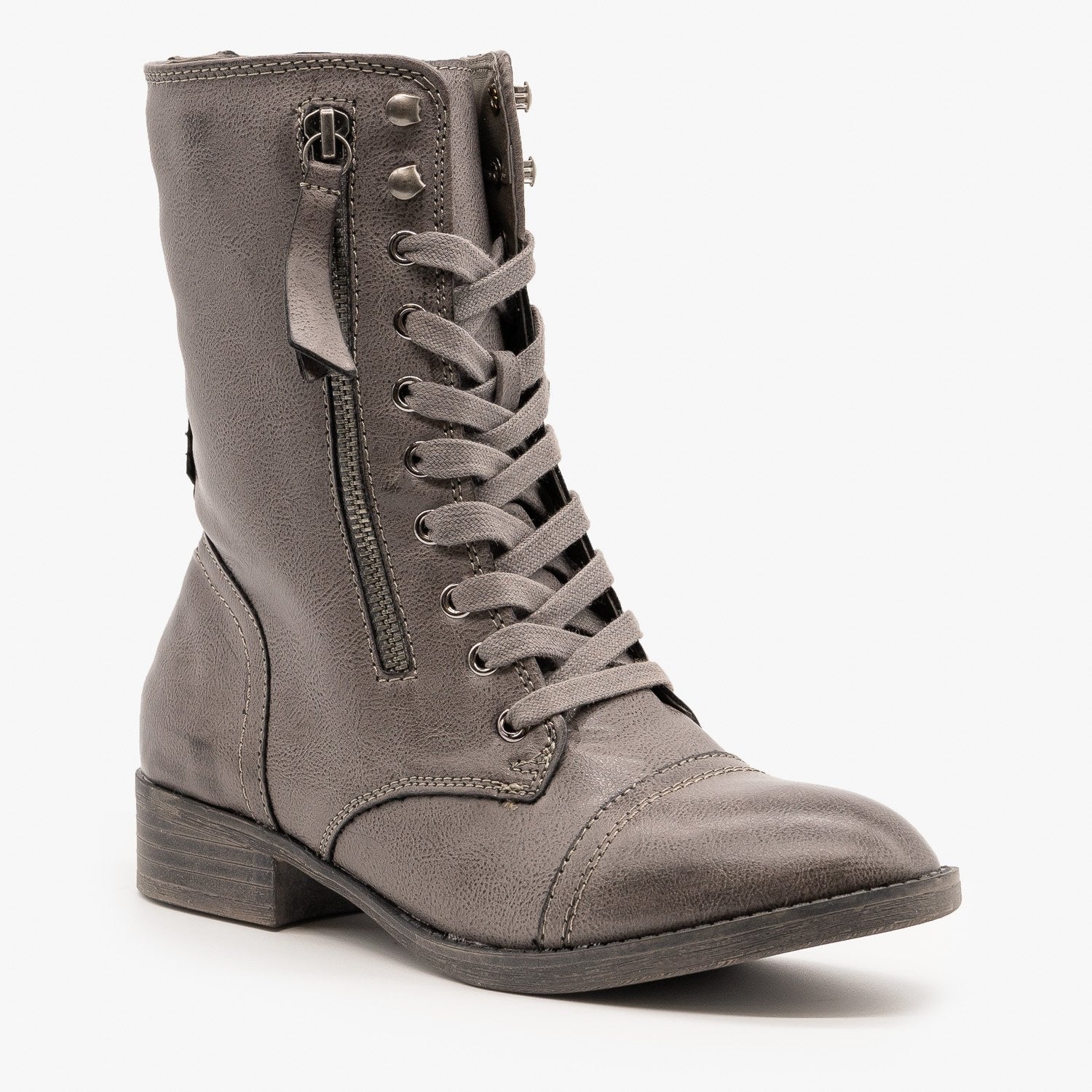 charcoal gray booties