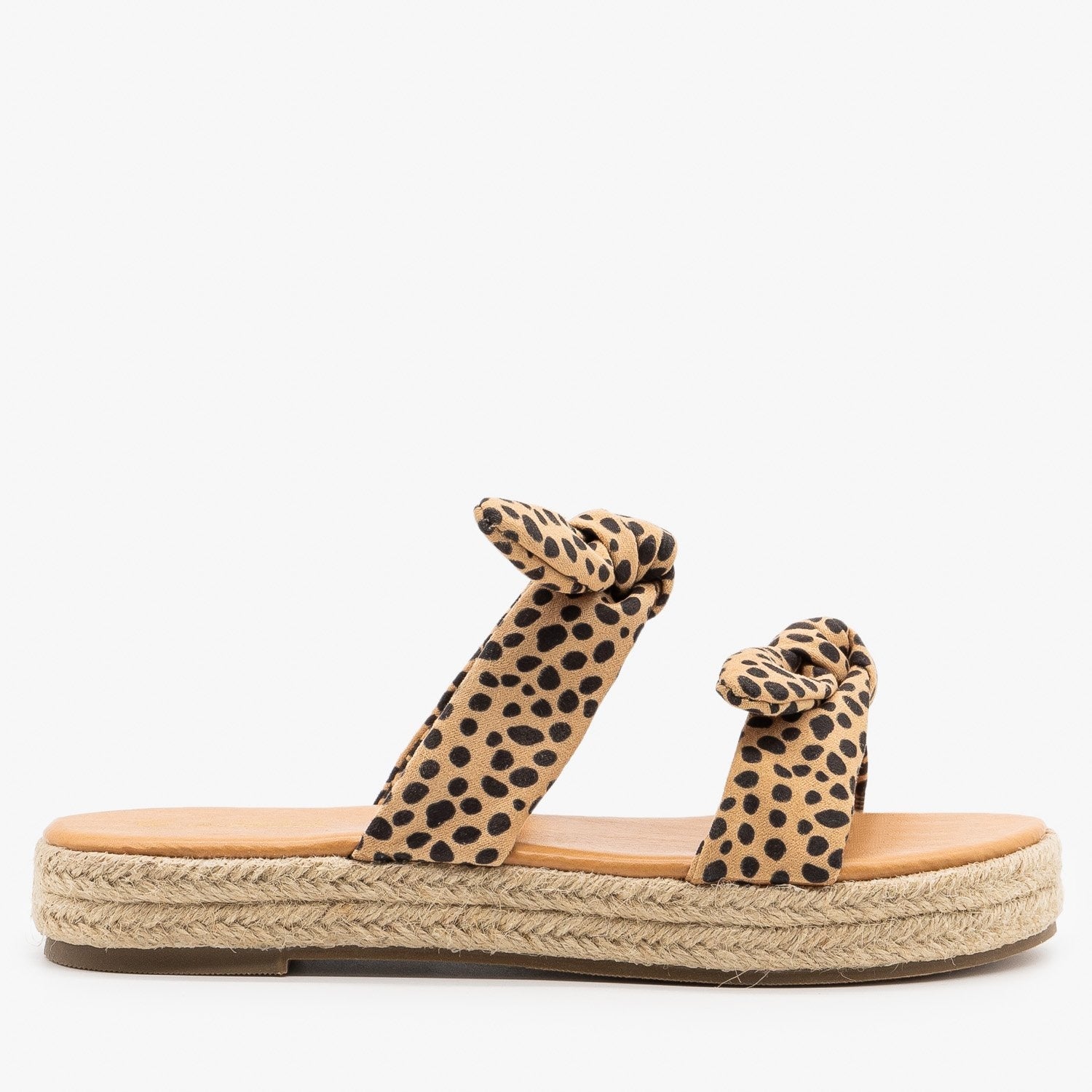 Cheetah Print Knotted Espadrille 