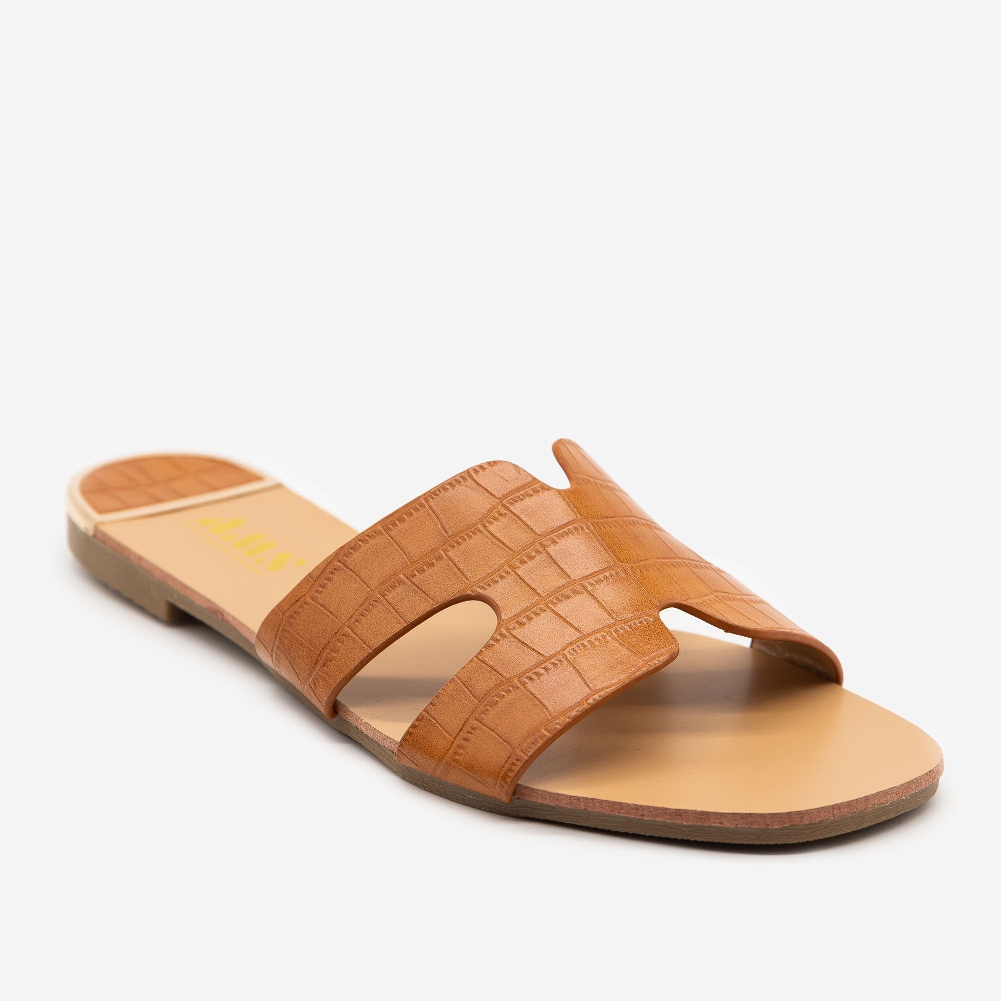 tan croc sandals