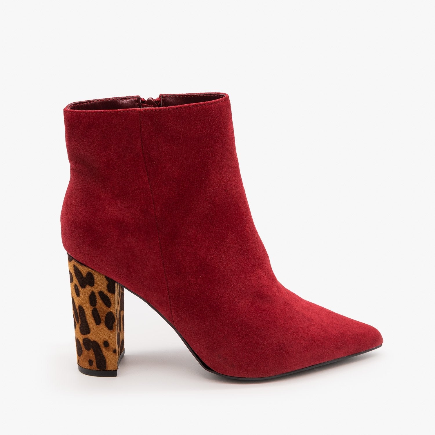 Chic Faux Suede Ankle Booties - Bamboo 