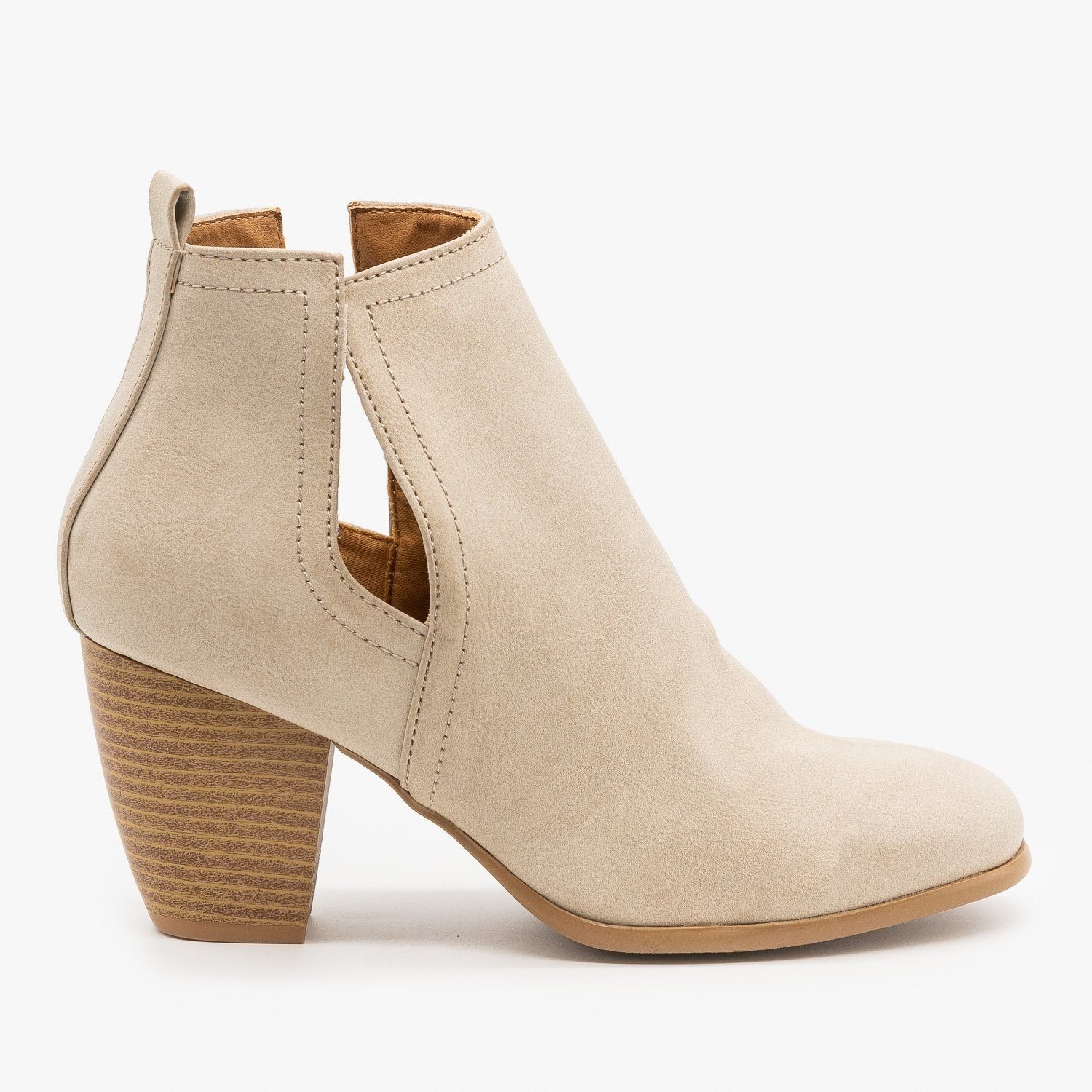 qupid side cut out booties