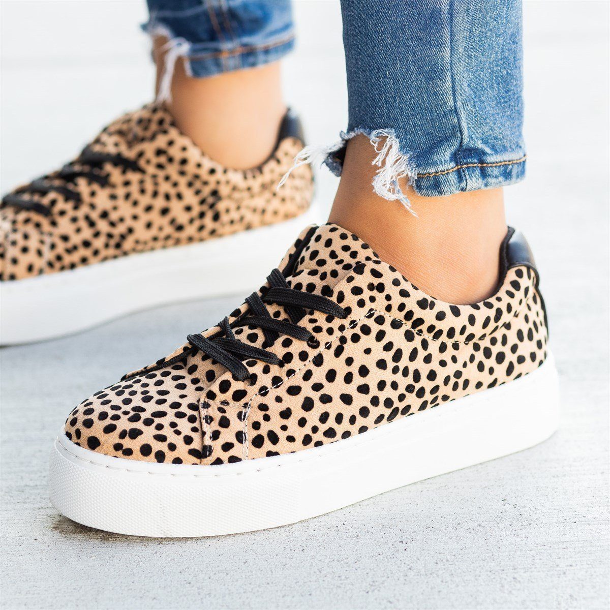 qupid leopard sneakers