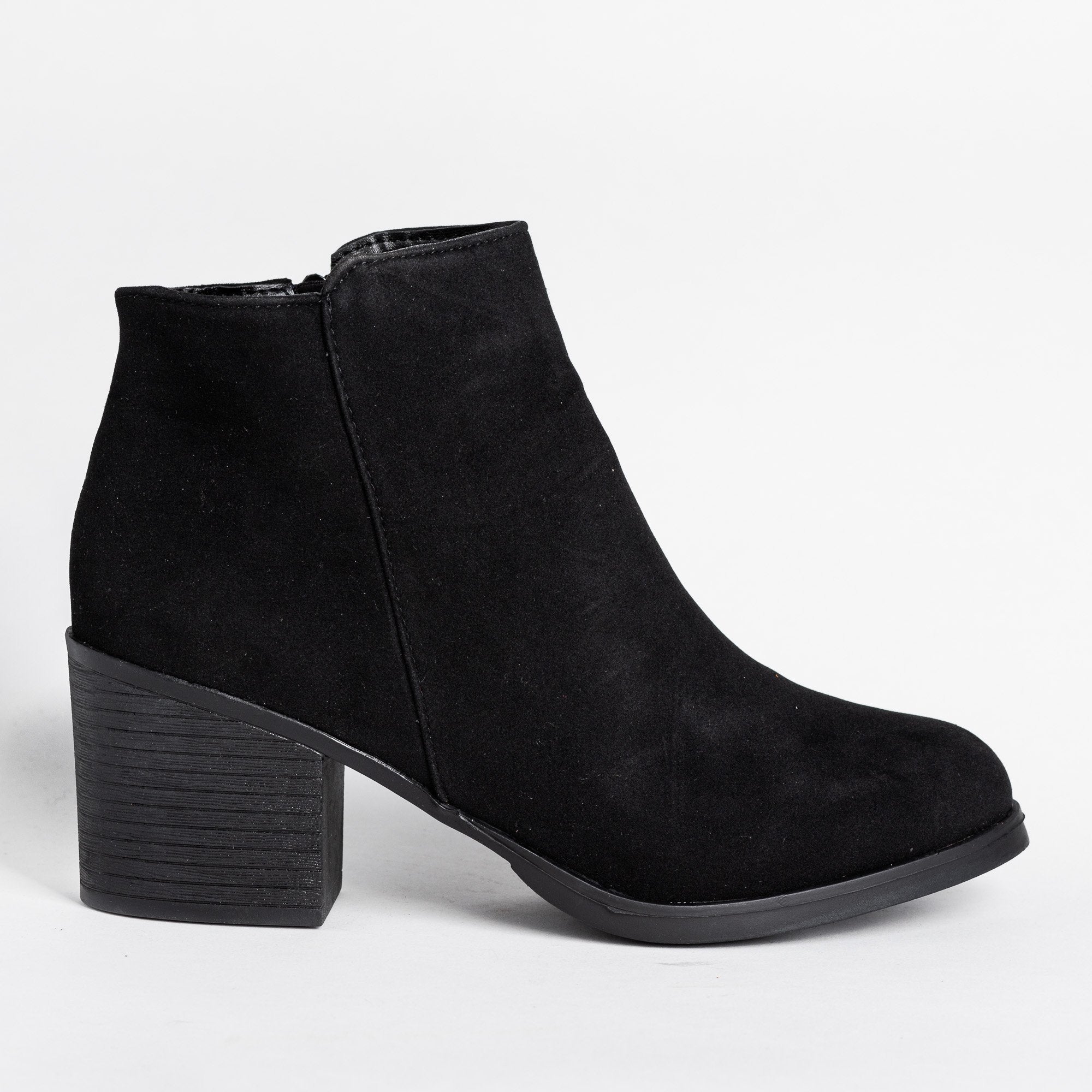 bamboo black ankle boots