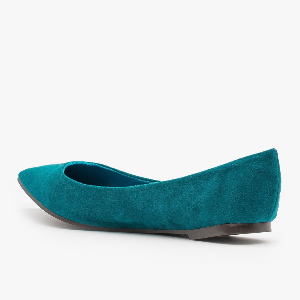 teal ballerina flats