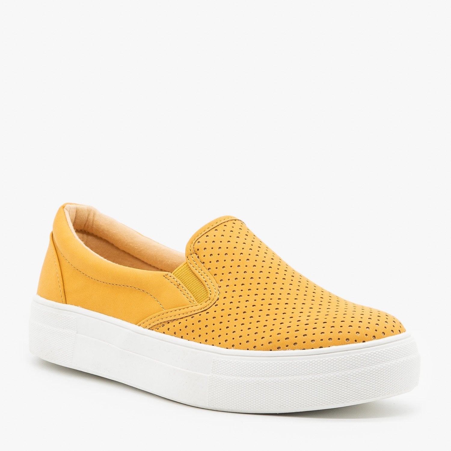 Comfy Pinhole Slip On Sneakers - Soda 