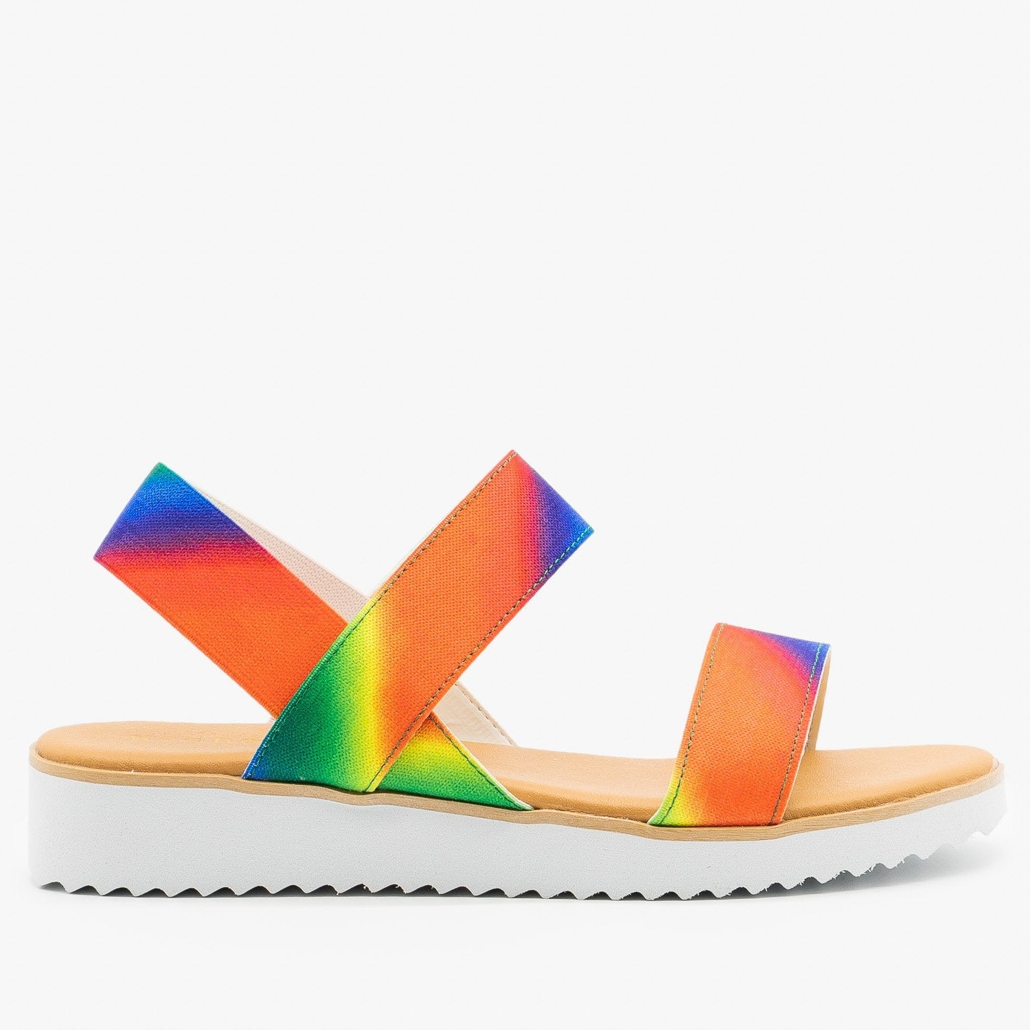 yellow rainbow sandals