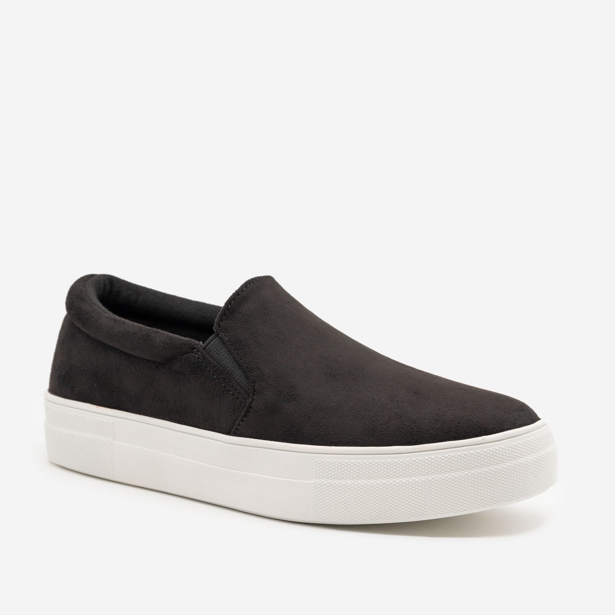 soda black slip ons