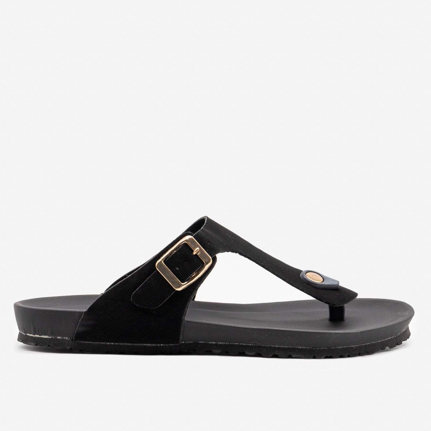 comfy black sandals