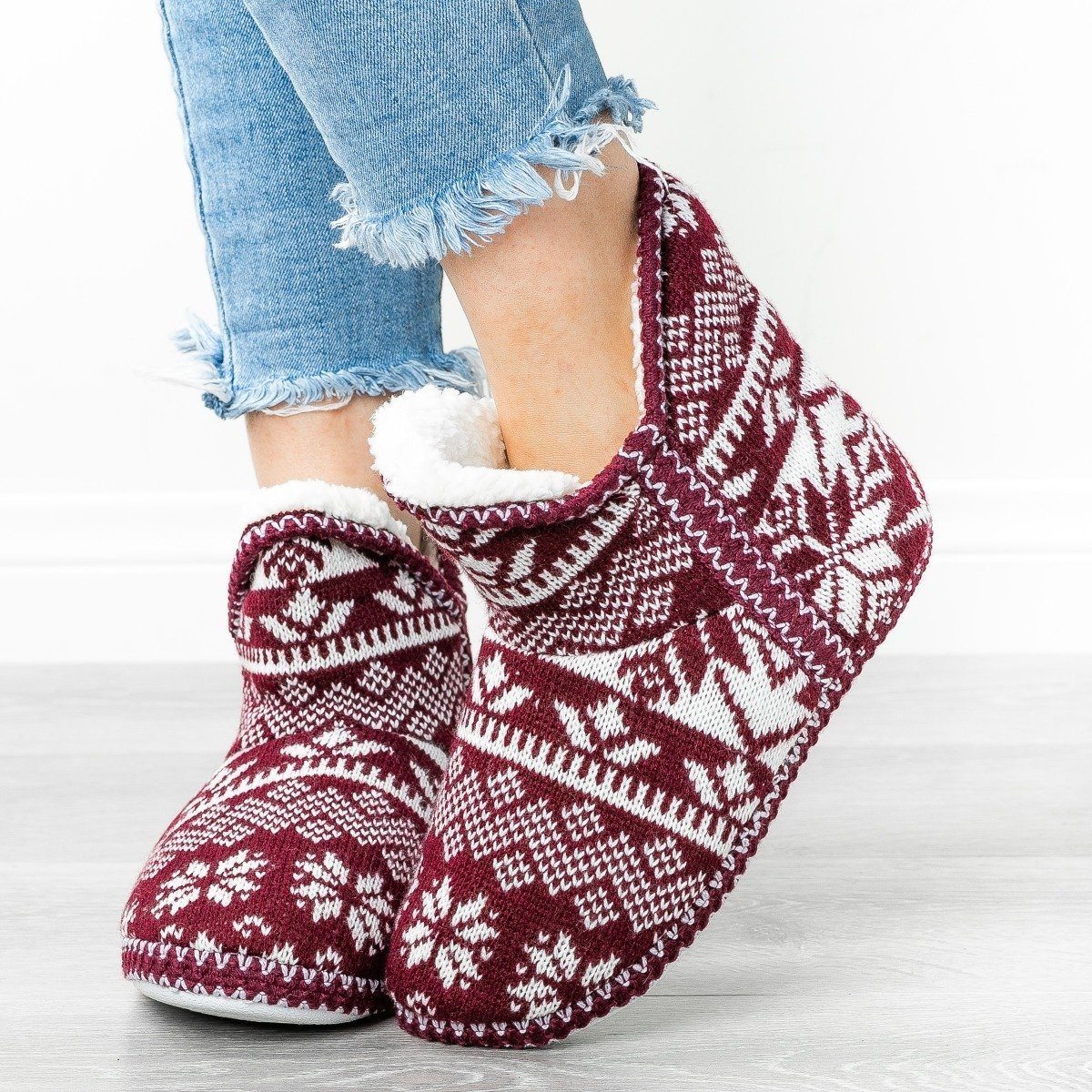 Comfy Sweater Slippers Via Pinky Shoes 