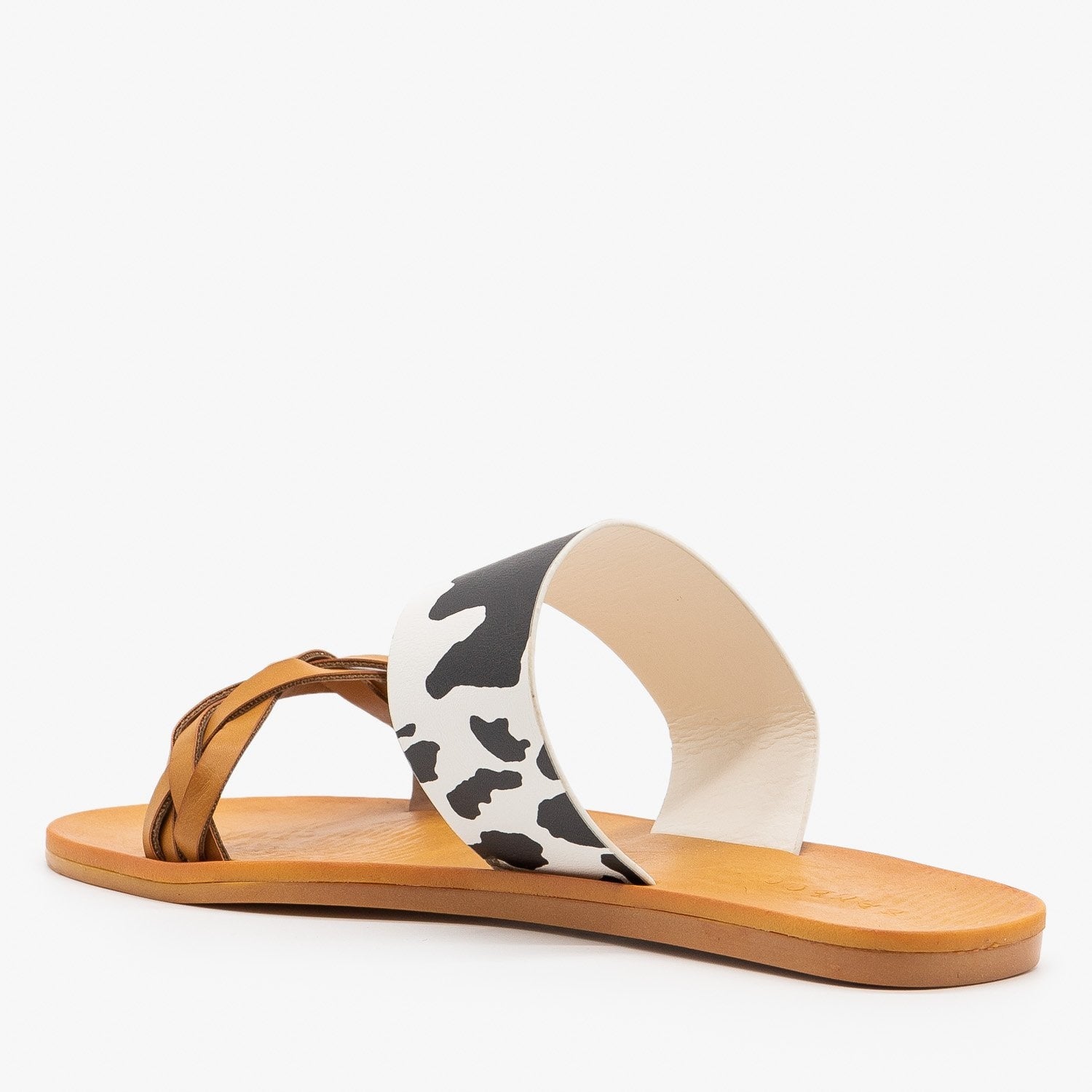 cow print flip flops