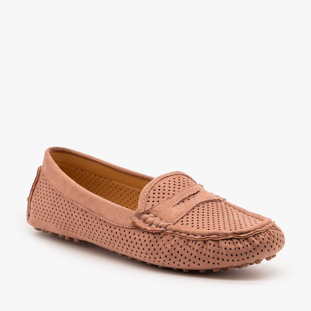Cozy Pinhole Loafer Flats - Bella Marie Shoes Mula-3 | Shoetopia