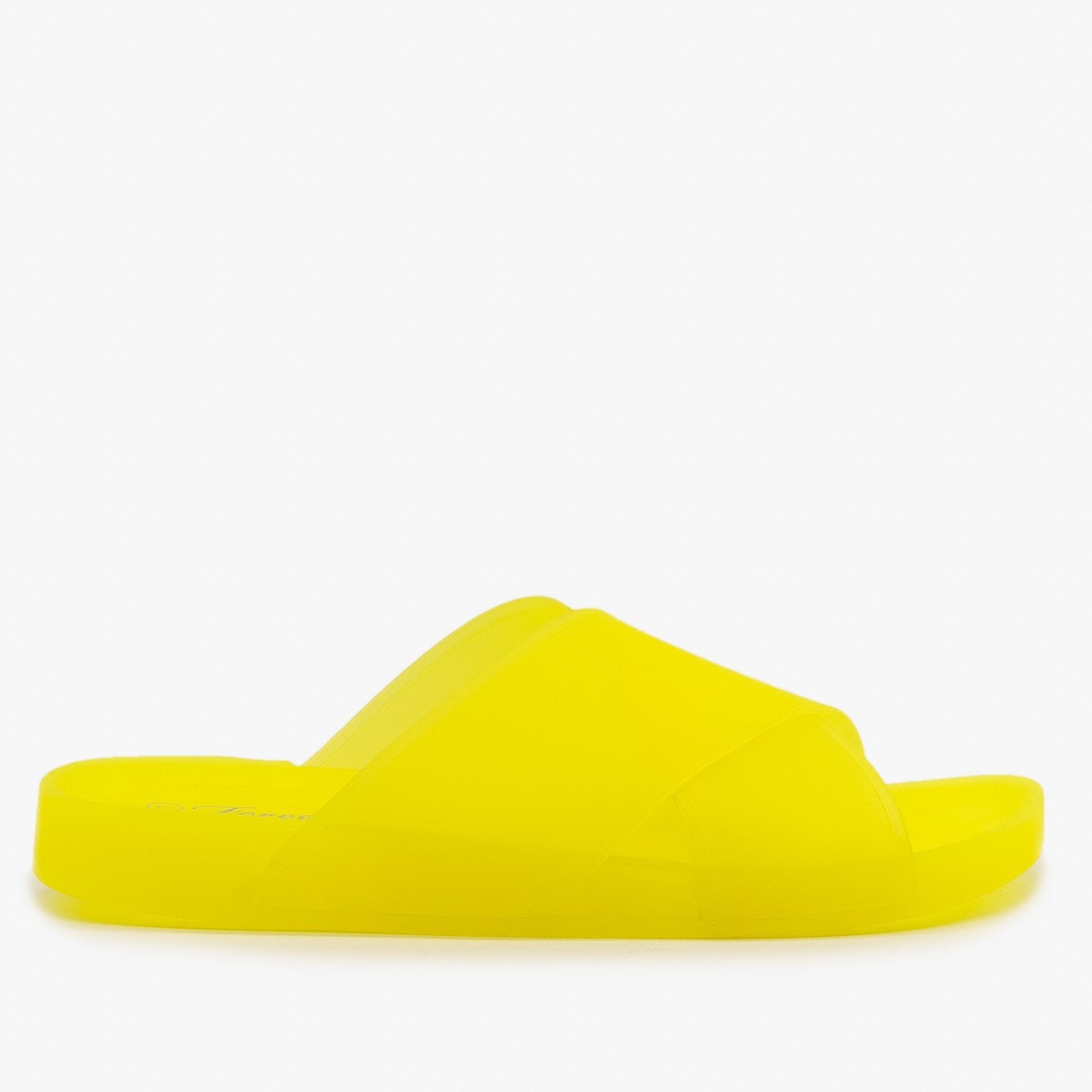 Criss Cross Strap Neon Jelly Slides 