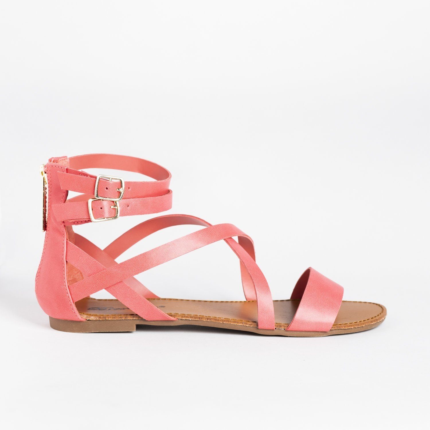 gladiator sandals zipper back