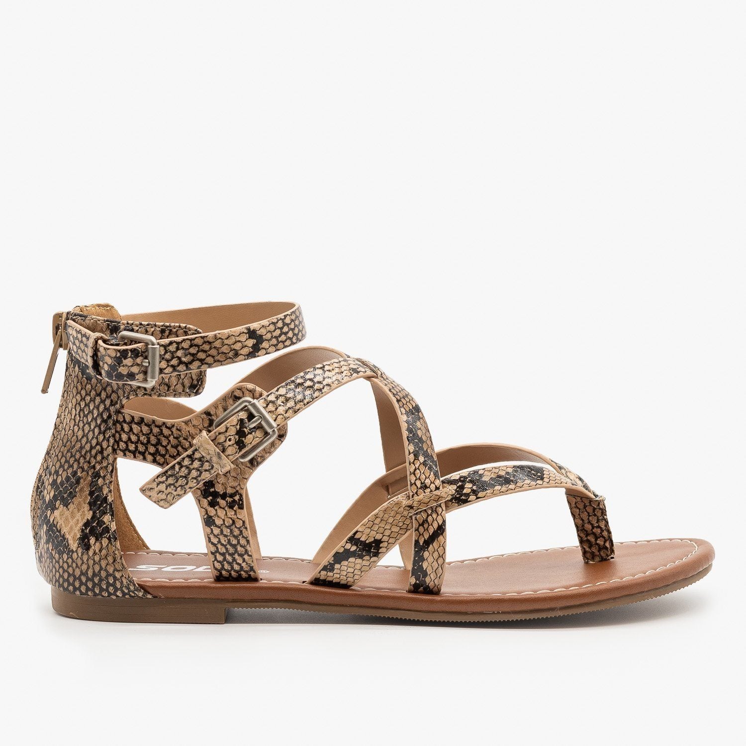criss cross strappy sandals