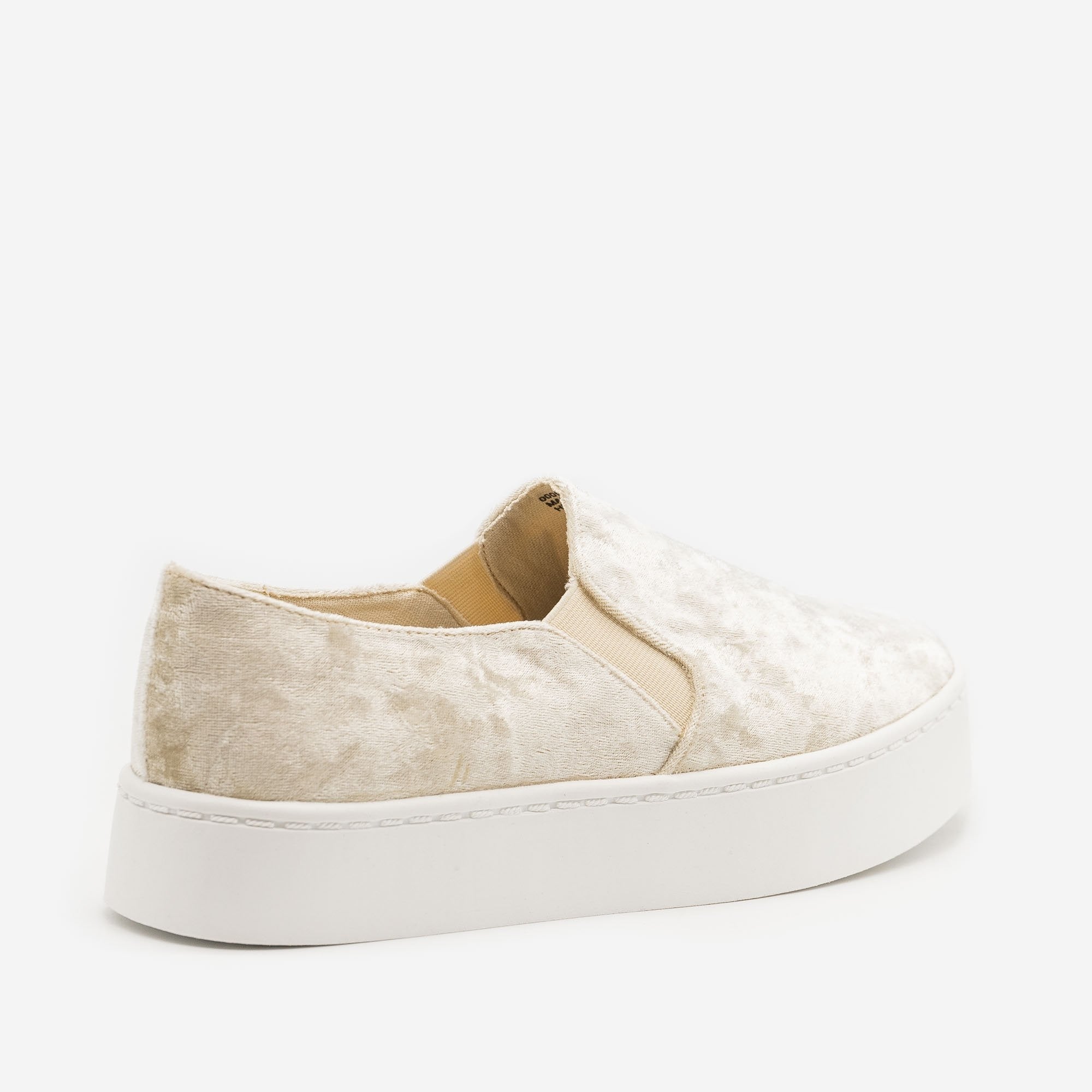 velvet platform sneakers