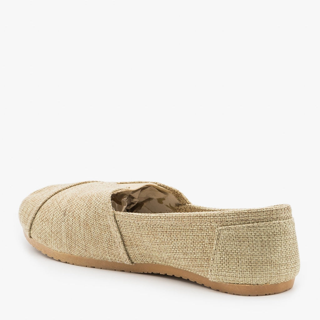 tan canvas slip on shoes