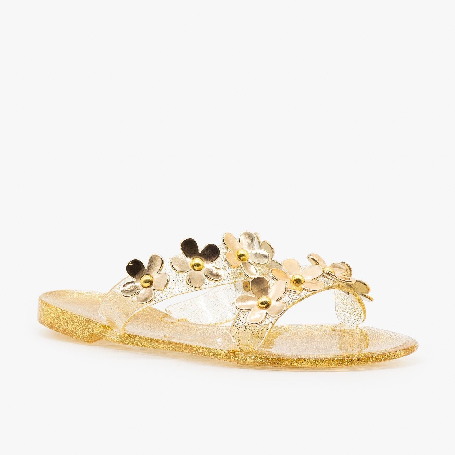 Cute Flower Jelly Slides - Bamboo Shoes 