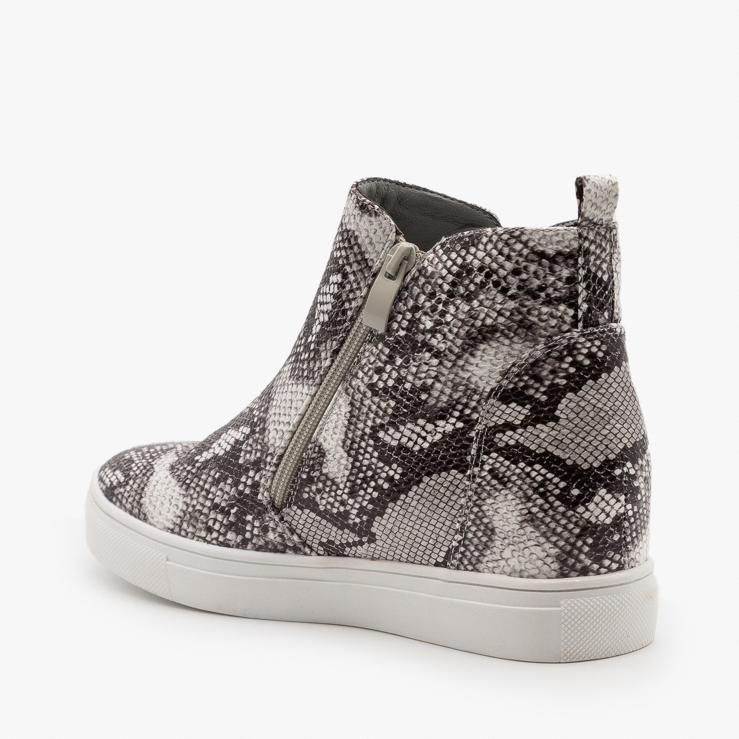 faux snakeskin sneakers