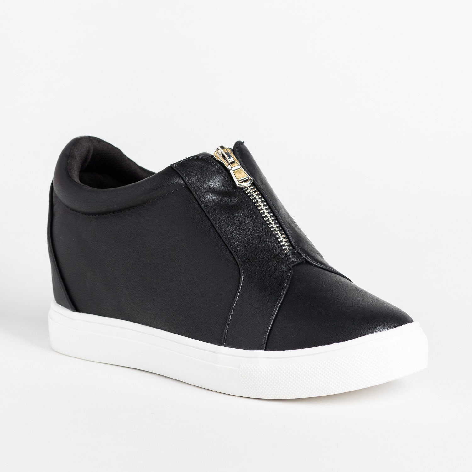 wedge zipper sneakers