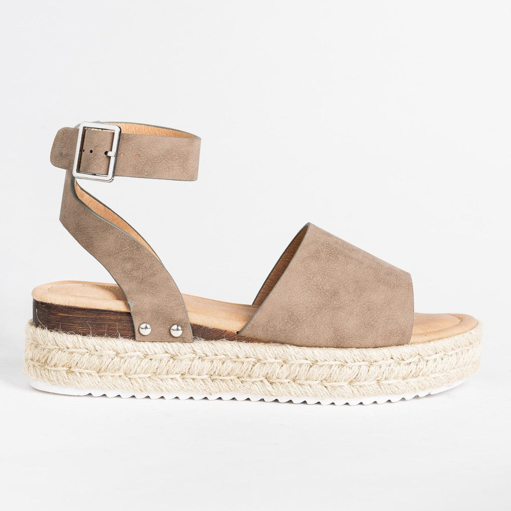 Fashionista Espadrille Sandals - Bella Marie Shoes Bessy-1 | Shoetopia