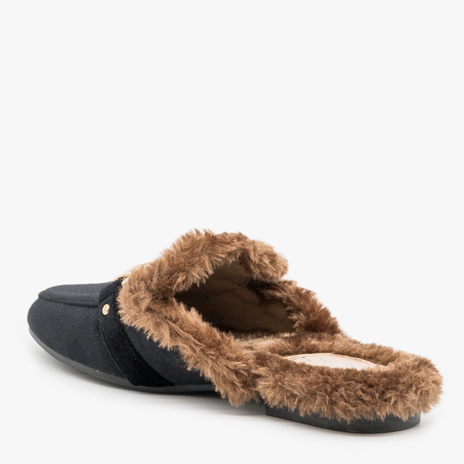 faux fur mules