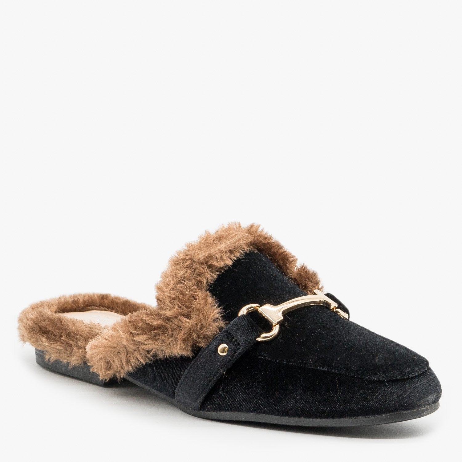 mules faux fur