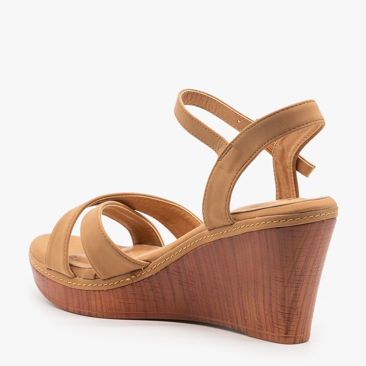 tan wooden wedges