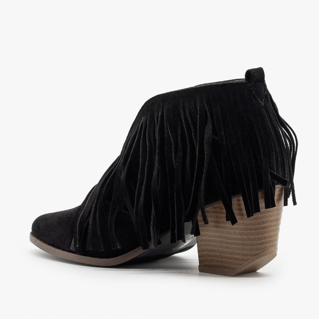 beast fringe booties