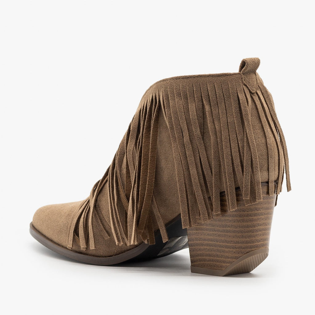 beast fashion fringe booties