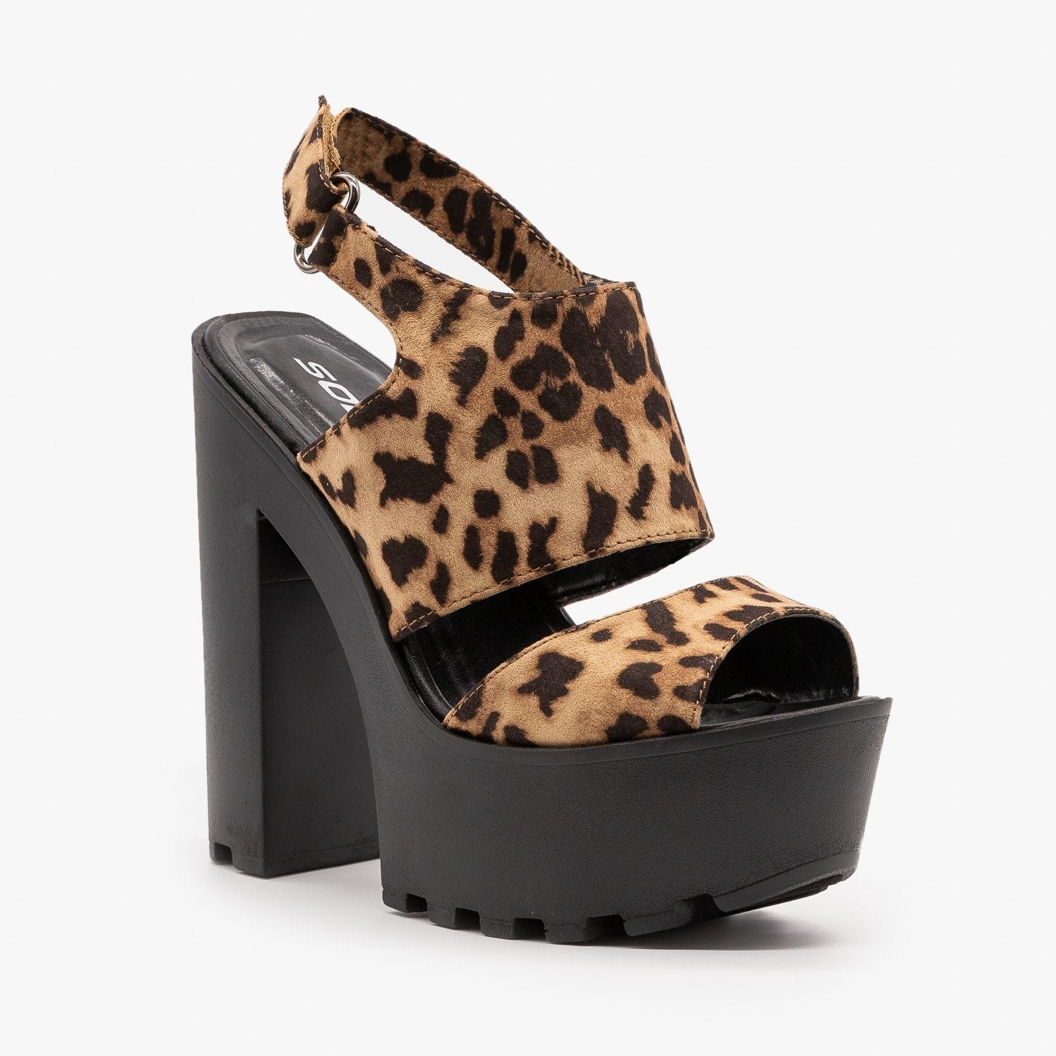 Funky Cheetah Platform Heels - Soda 