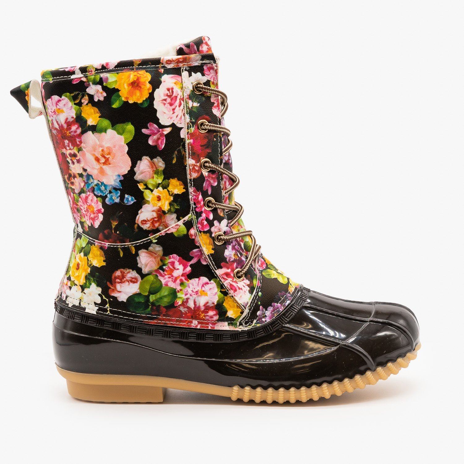 pink duck boots womens