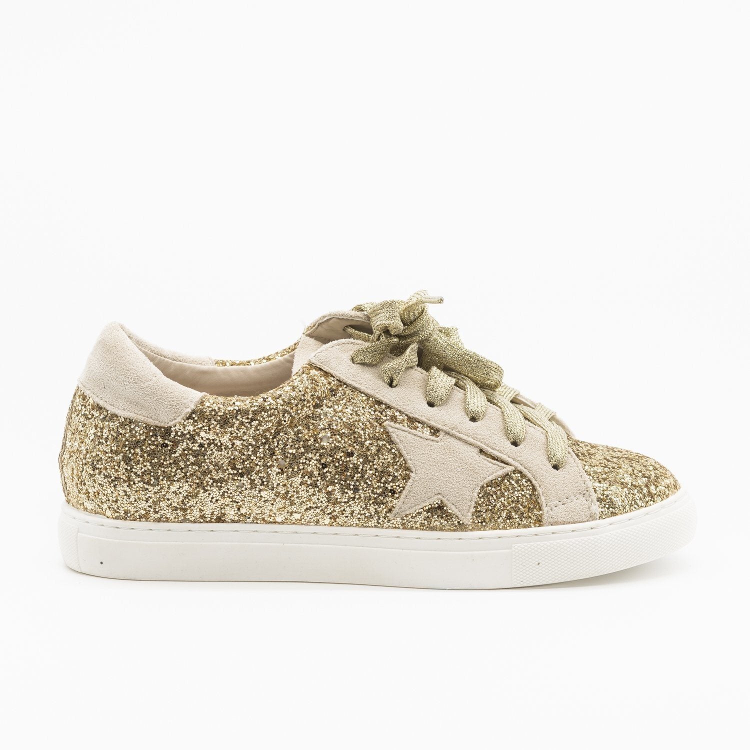 nature breeze dale star sneakers in gold