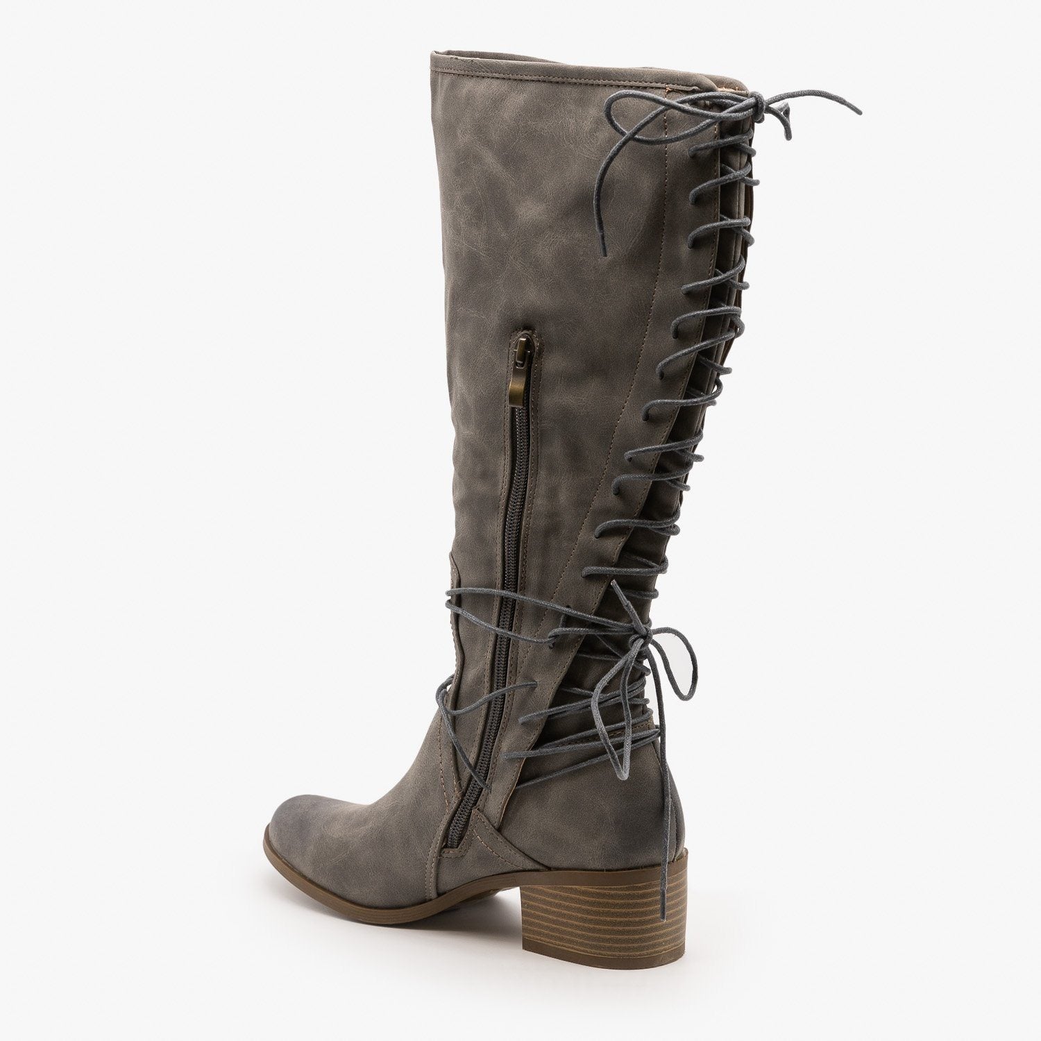 womens knee high grey boots