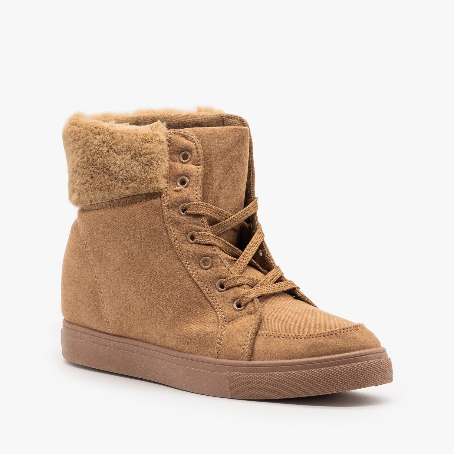 lace up winter boots with fur