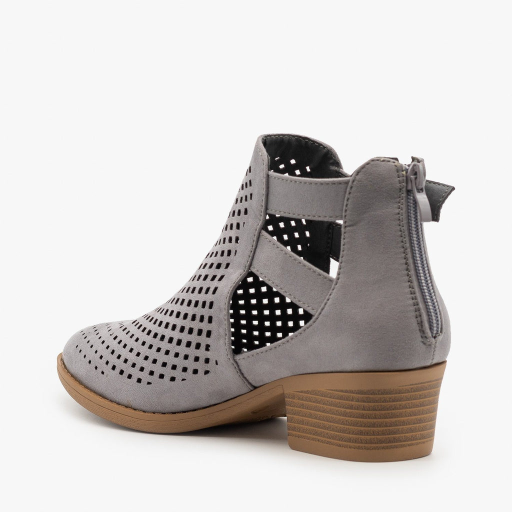 Laser Cut Caged Booties - ARider Girl 