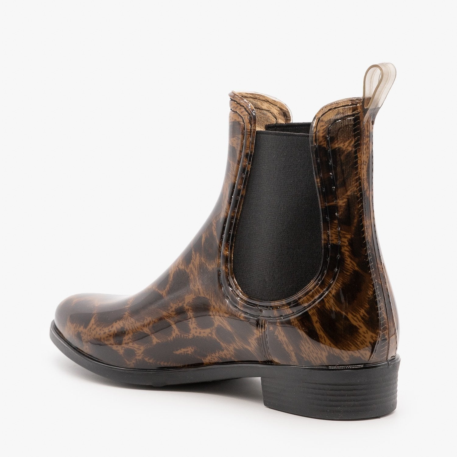 leopard chelsea rain boots