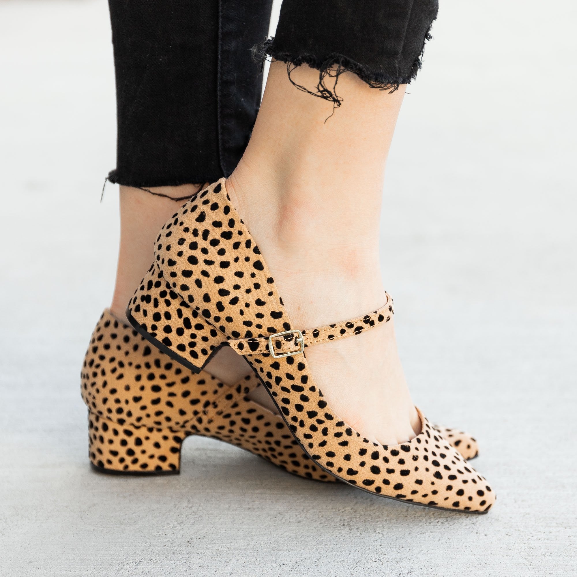 cheetah low heels