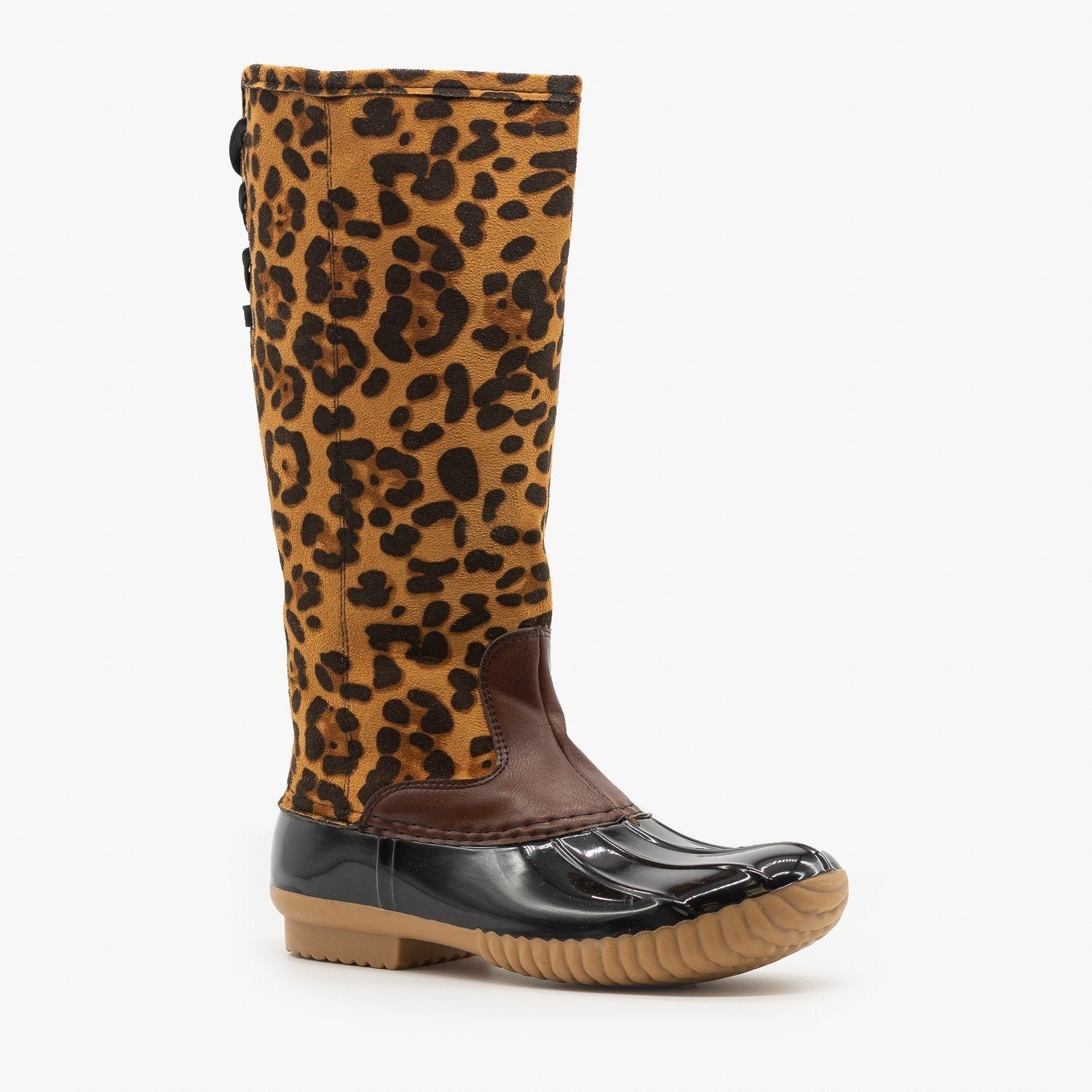 Leopard Fashion Duck Boots Yoki Shoes 