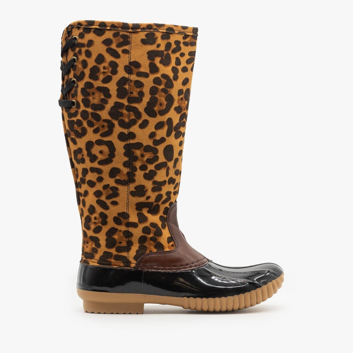 yoki leopard duck boots