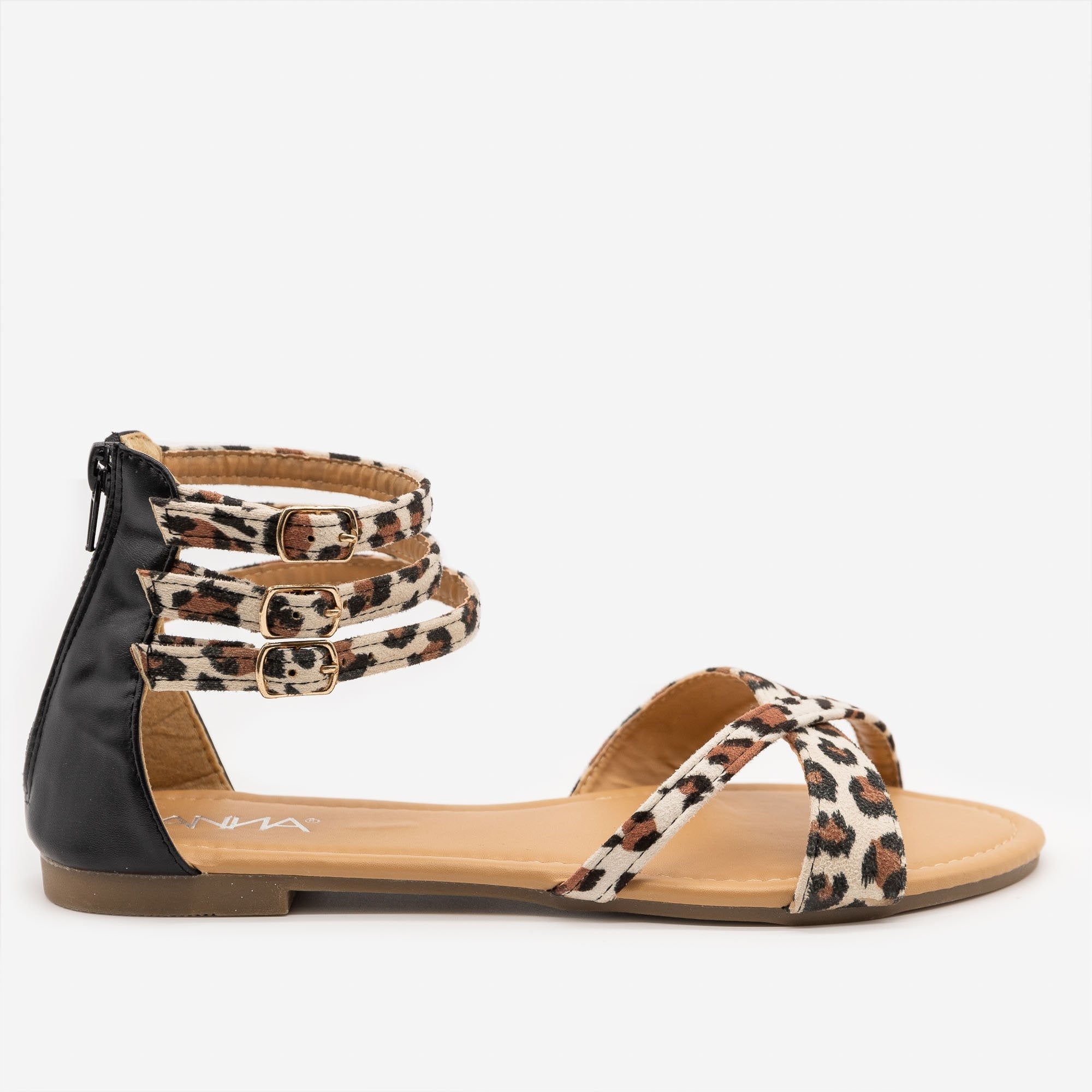 anna leopard sandals