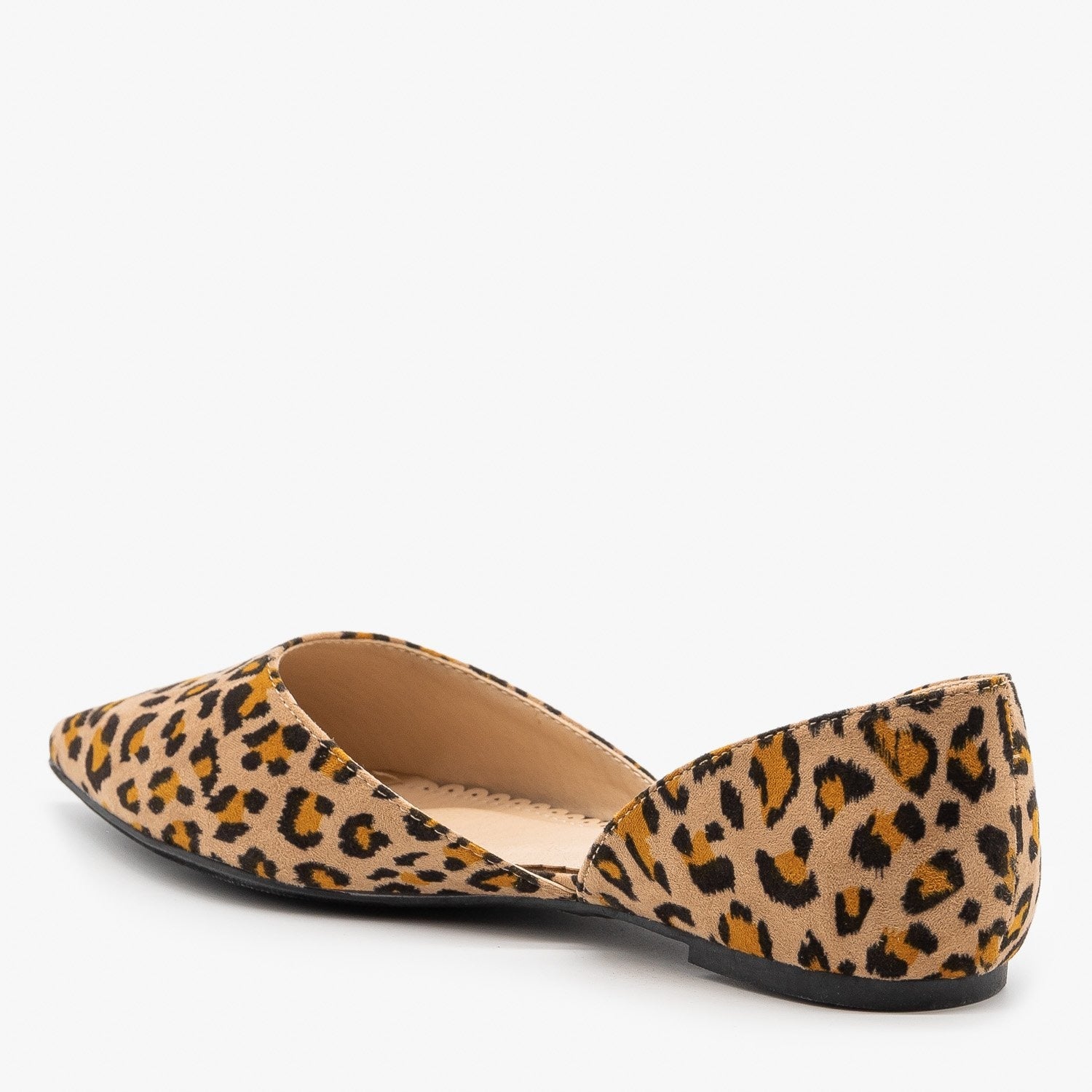 Leopard Print d'Orsay Pointed Toe Flats 