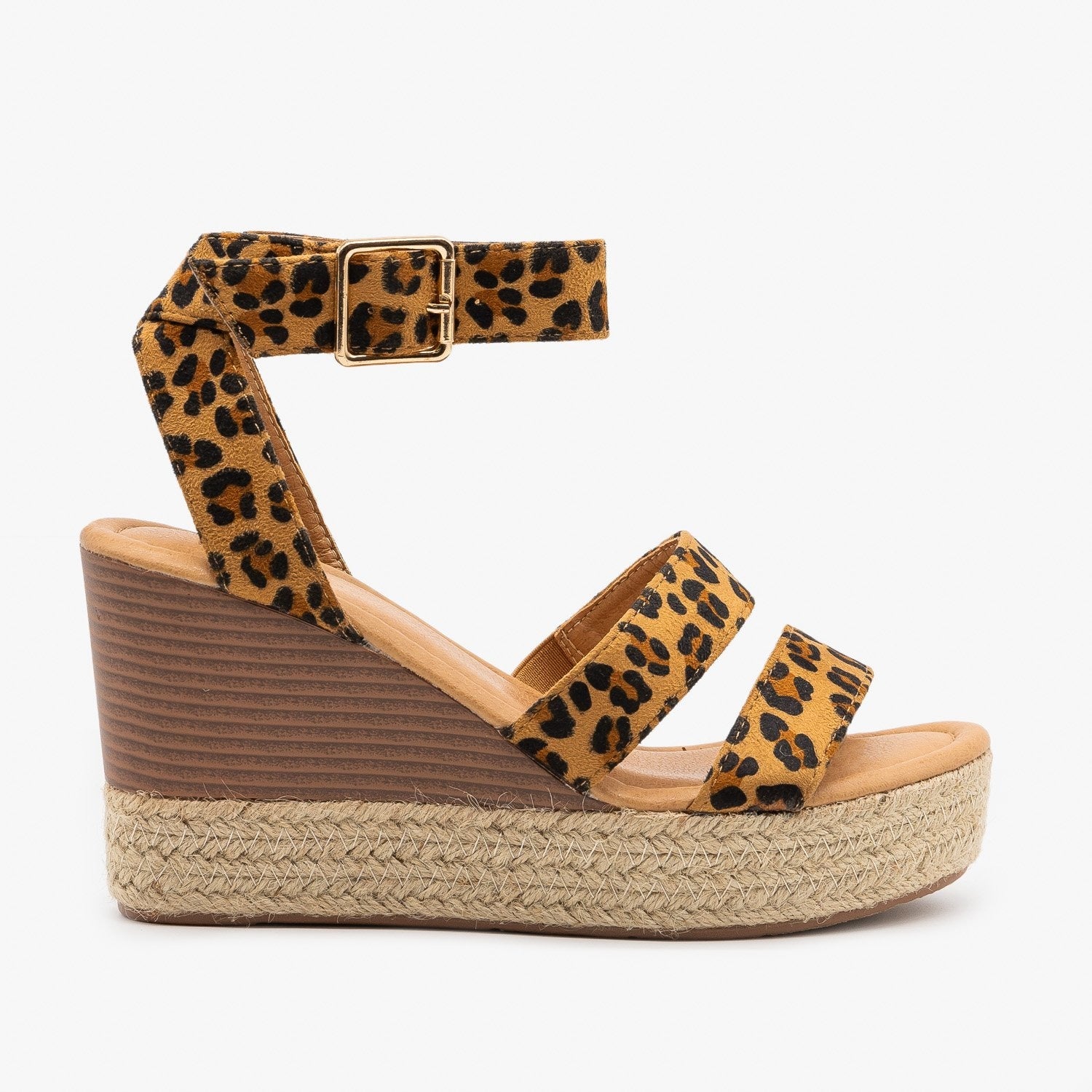 womens leopard print wedges