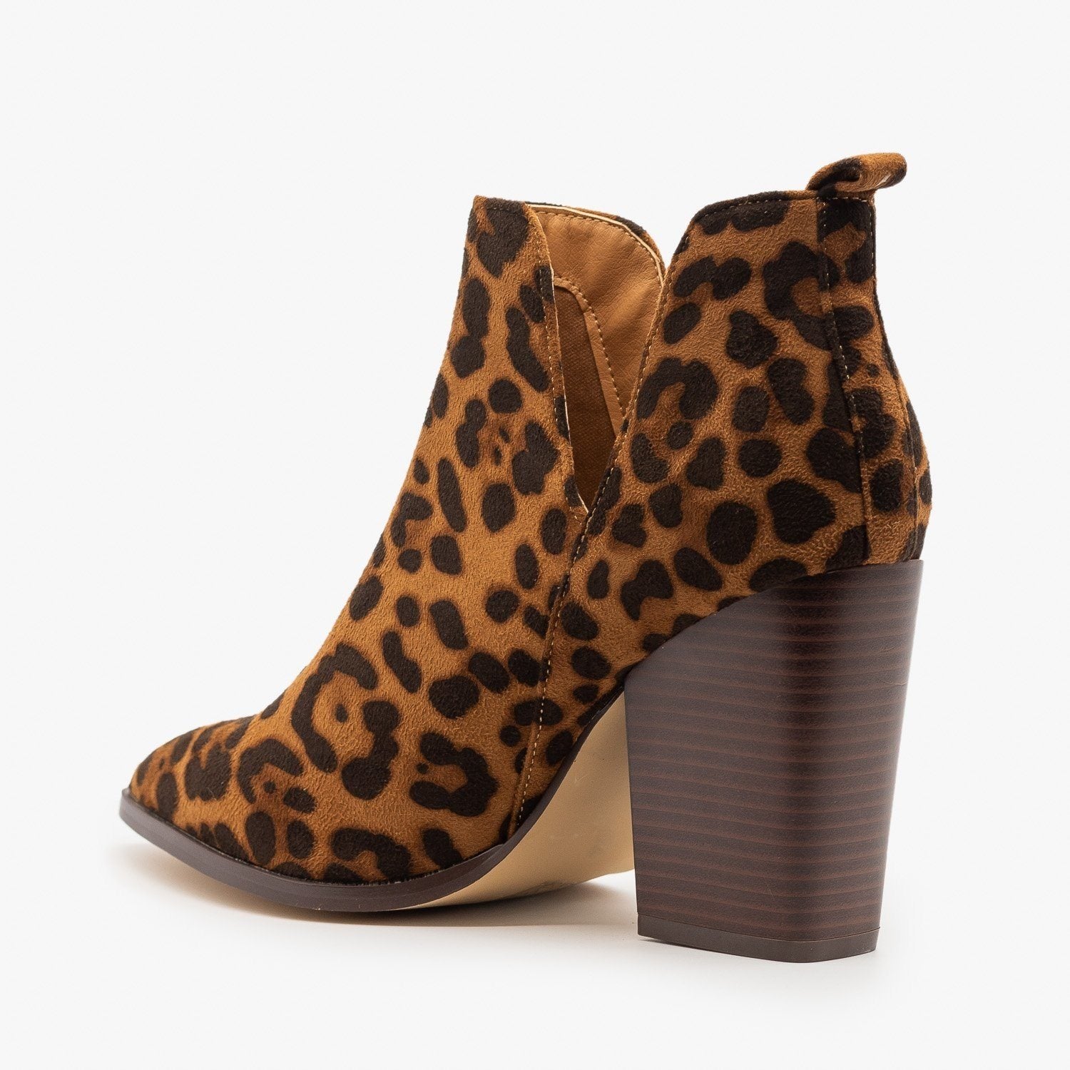 leopard pointed toe booties