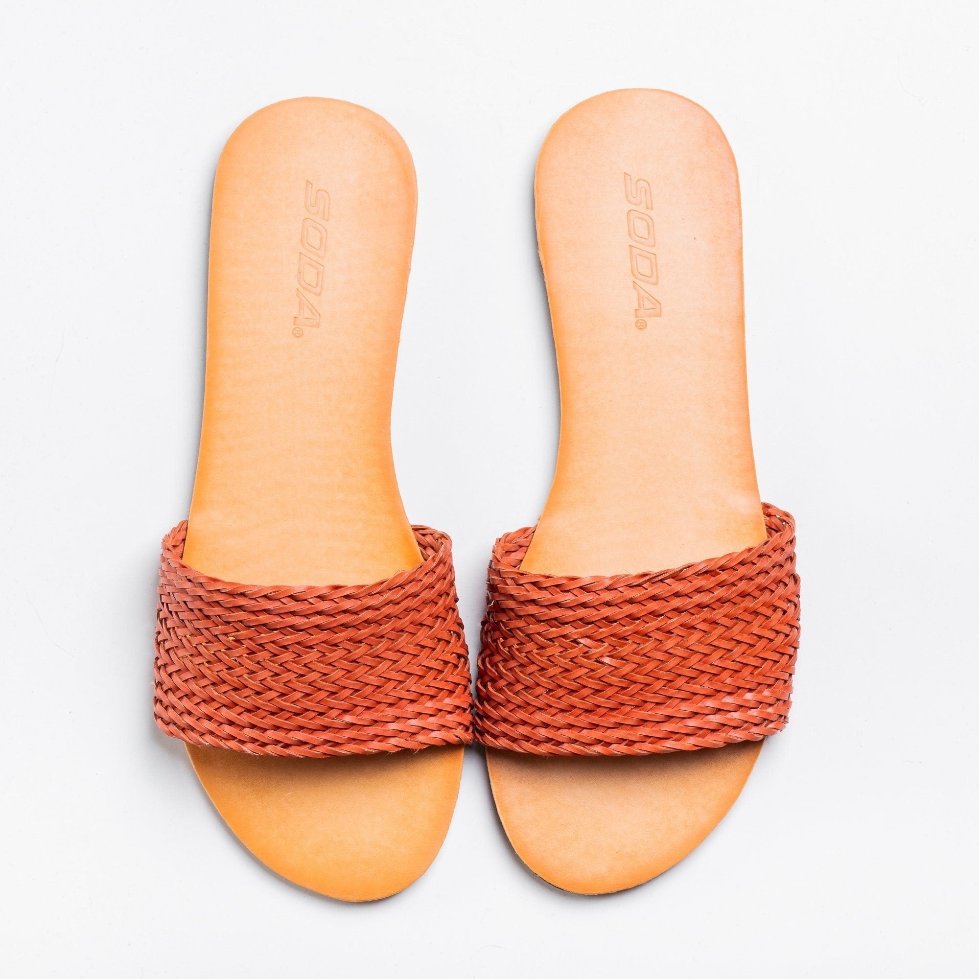 Lovely Basketweave Slides - Soda Shoes 