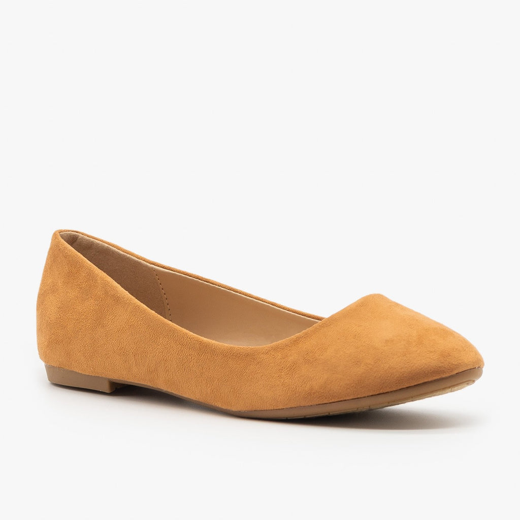 faux suede flats