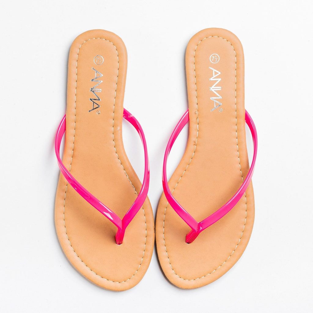 neon flip flops womens