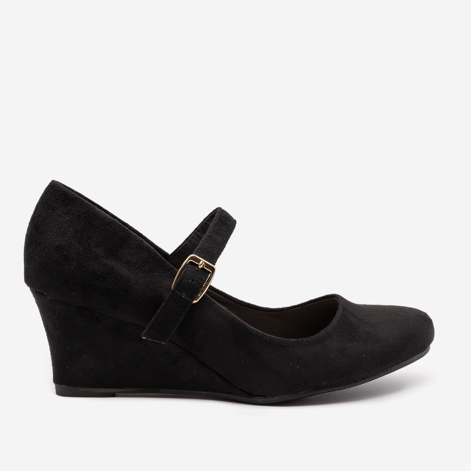 black mary jane wedge shoes