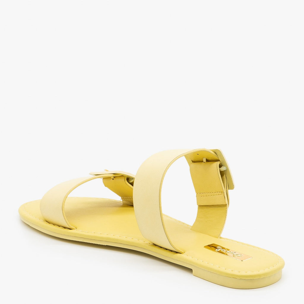 Monochrome Pastel Buckled Sandals 